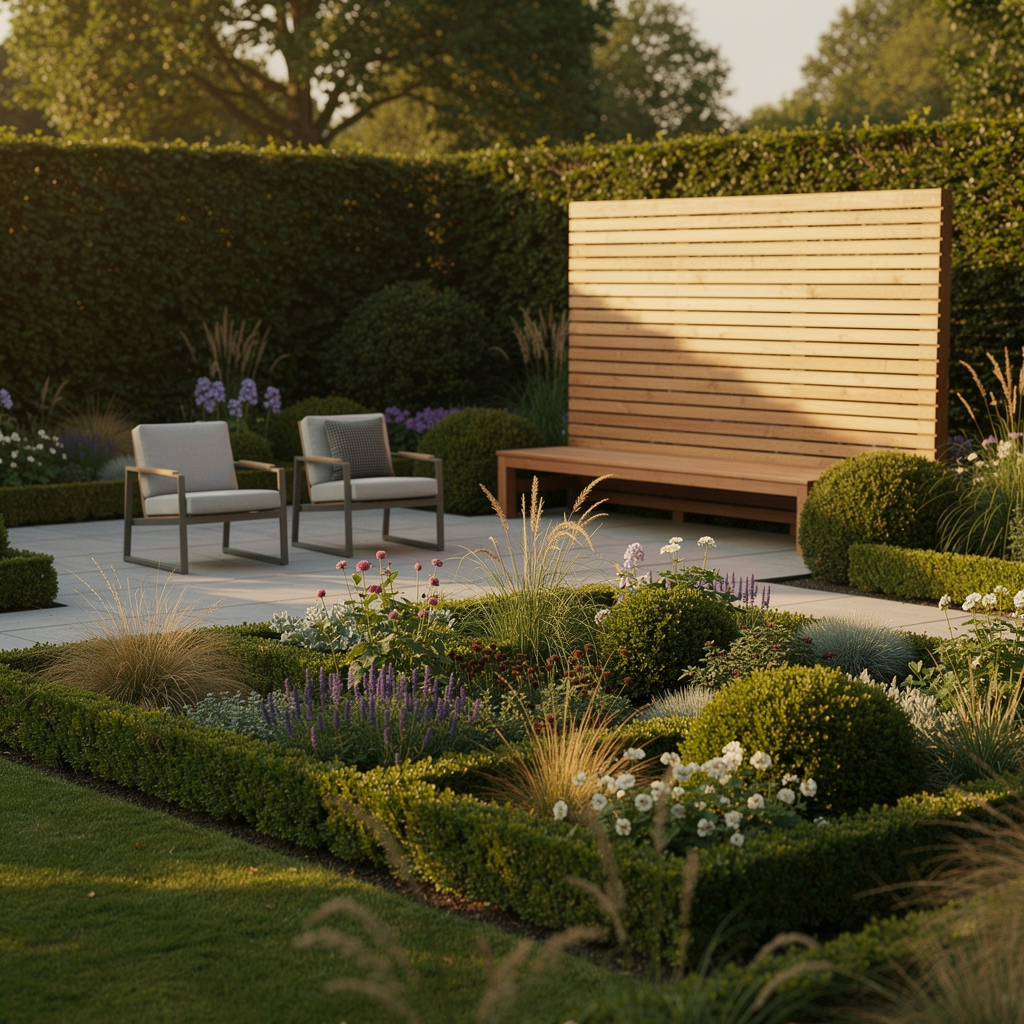 Ontwerpgerichte hoveniersrichting met premium tuinbeeld