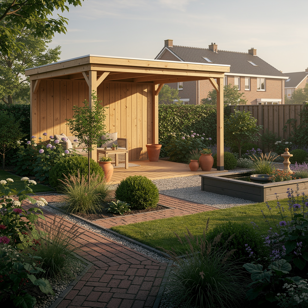 Hoveniersrichting met veranda en maatwerk buitenruimte